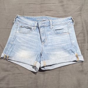 American Eagle midi jean shorts